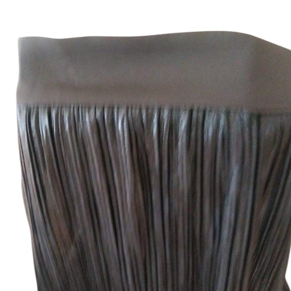 Designer top XS dressy bandeau strapless dressy top with sllit back over lay - Picture 1 of 13